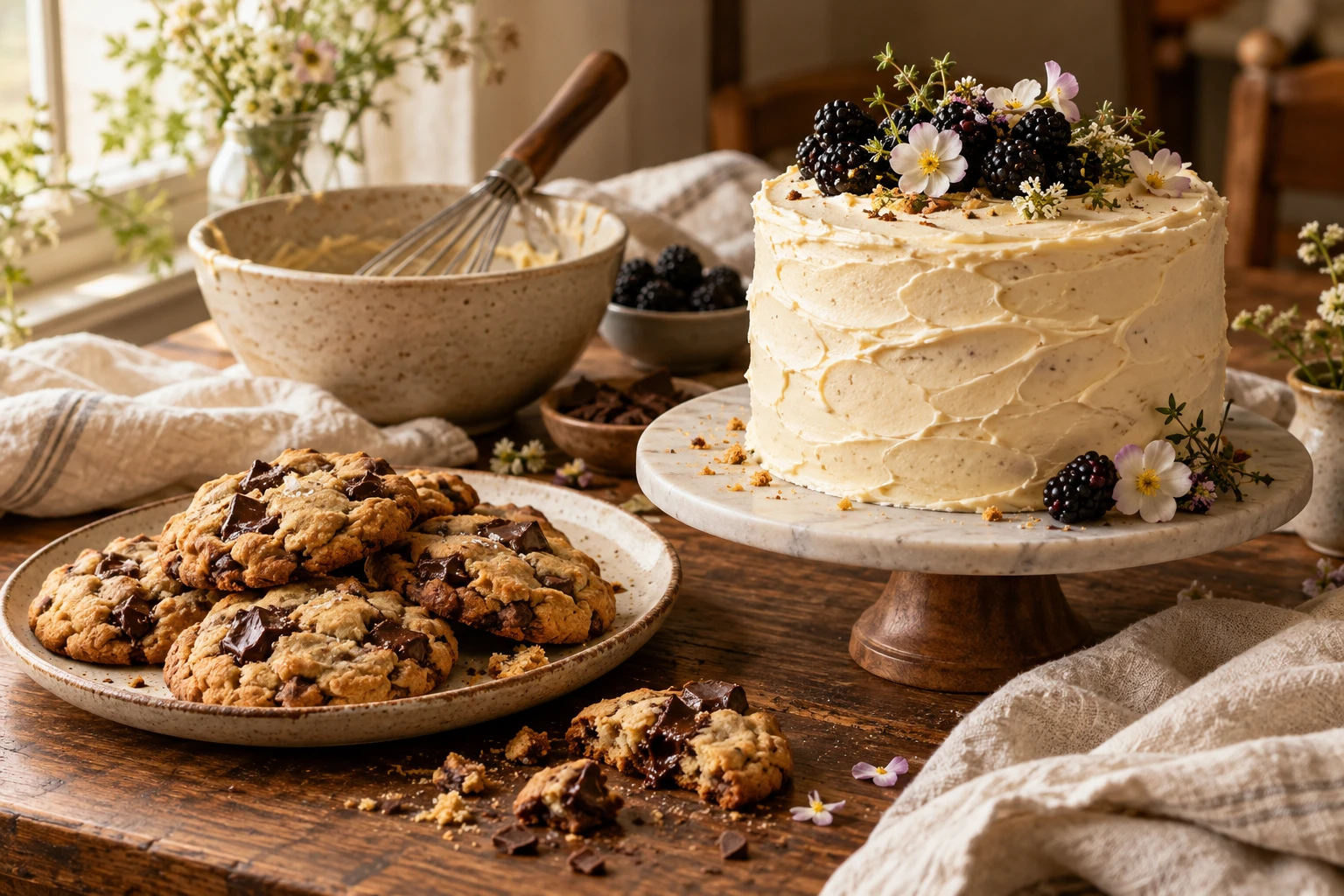 Celebration cake inspiration with cream frosting and berries